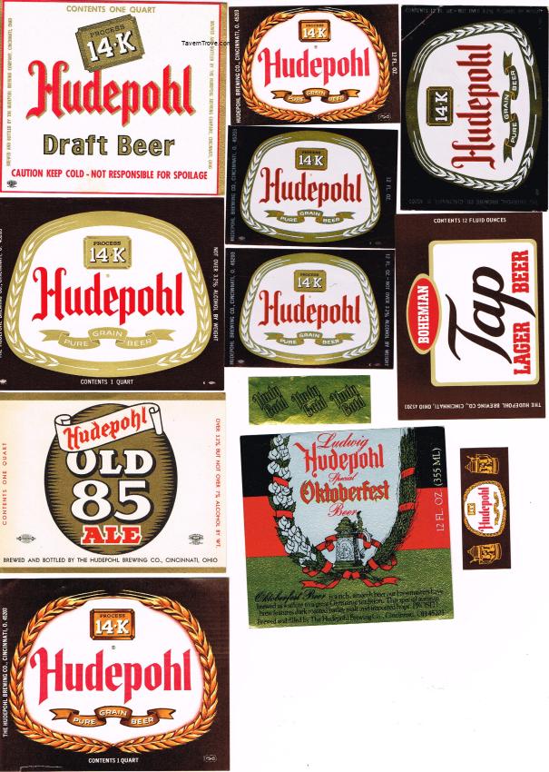 Hudepohl Beer Lot of 12