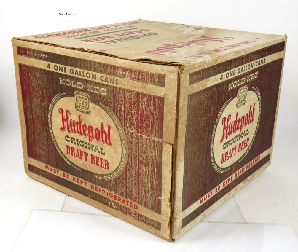 Hudepohl Draft Beer Gallon Can 4 Pack Box