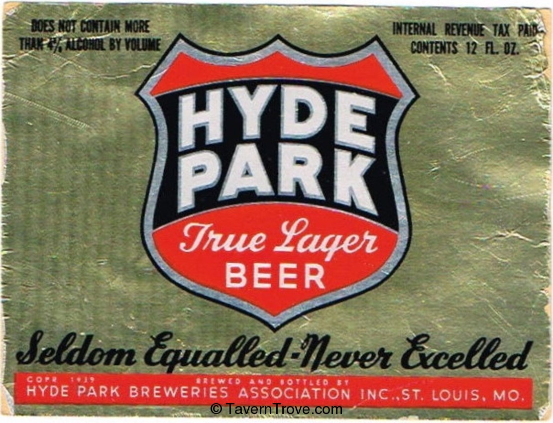 Hyde Park True Lager Beer