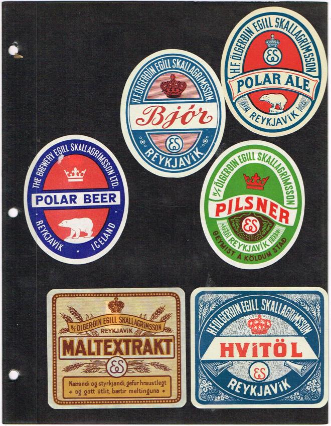 Iceland Brewery Beer Egill Reykjavik  lot of SIX