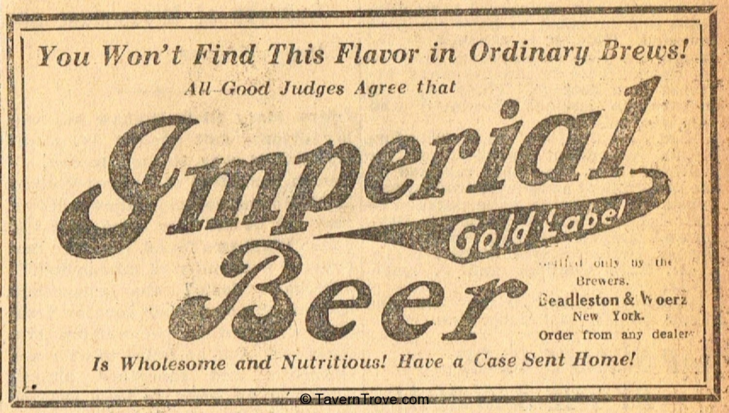 Imperial Gold Label Beer