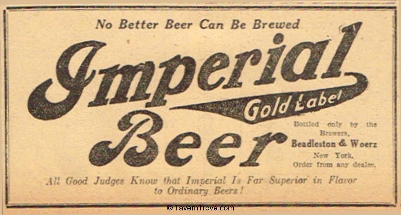Imperial Gold Label Beer