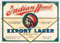 Indian Head Export Lager Beer