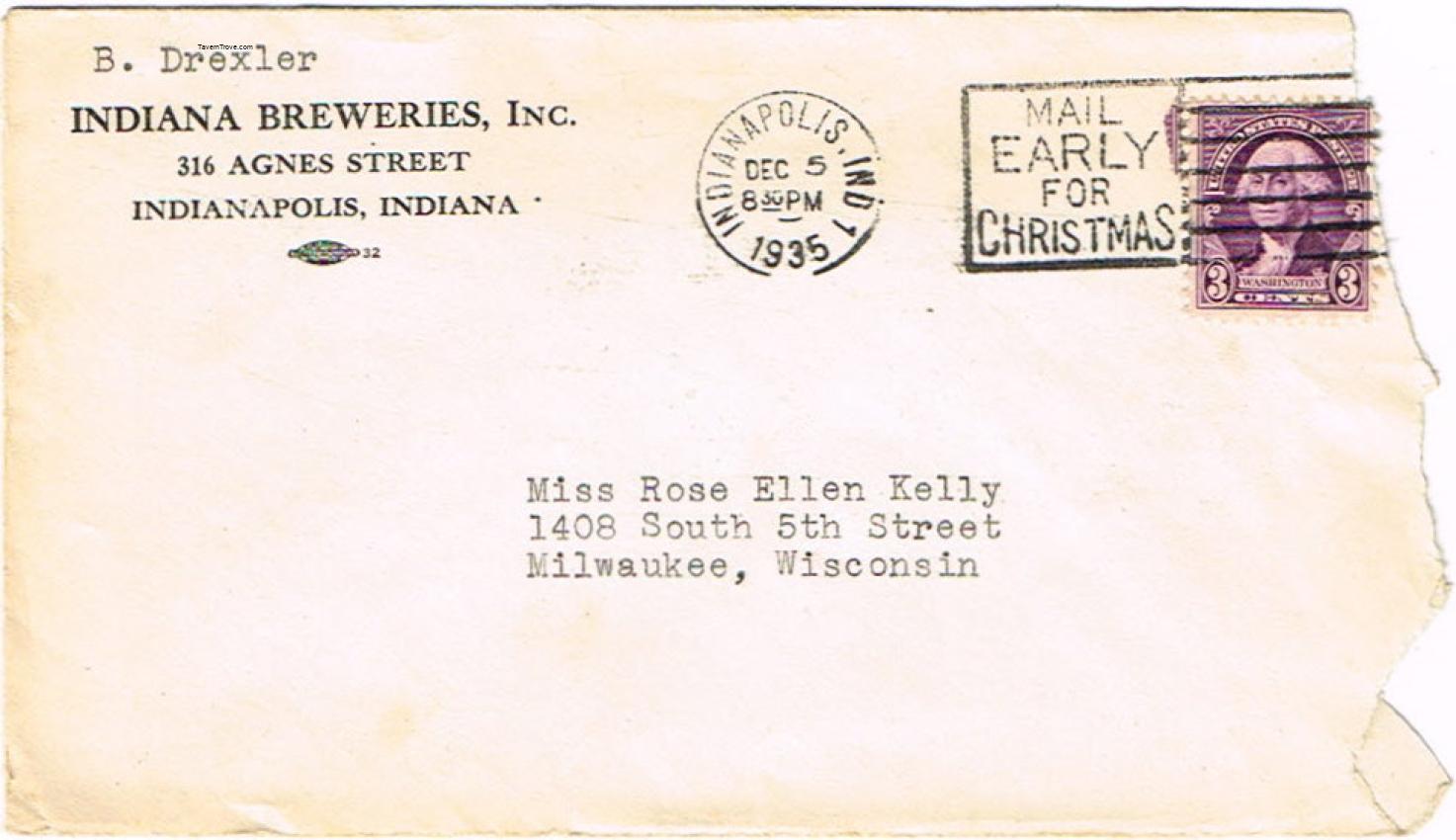 Indiana Breweries Postal Cover