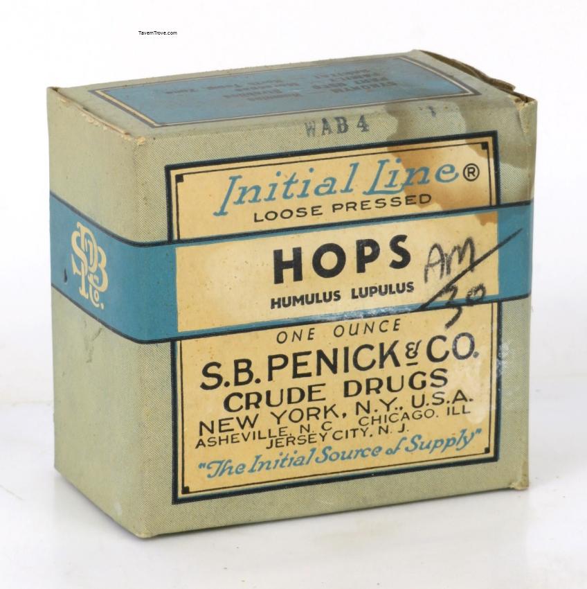 Initial Line Loose Pressed Hops Humulus Lupulus S. B. Penick, New York