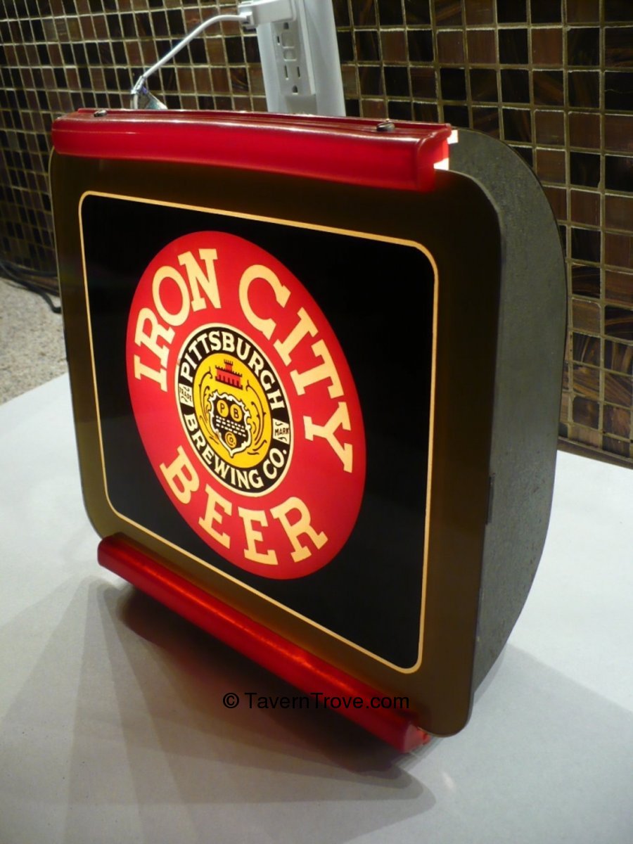 Item 86943 1950 Iron City Beer ROG GlassFaced Illuminated Sign
