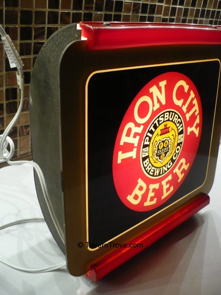 Item 86943 1950 Iron City Beer ROG GlassFaced Illuminated Sign