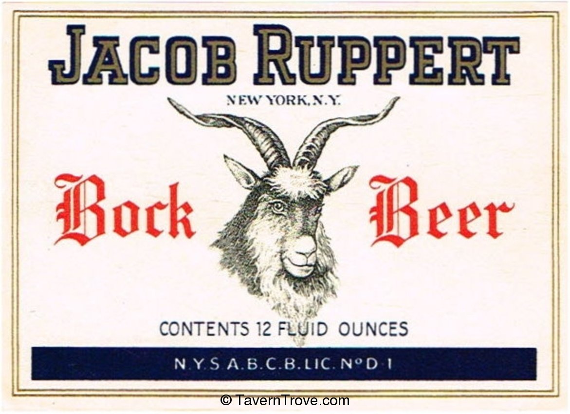 Jacob Ruppert Bock Beer