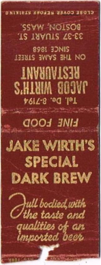 Jacob Wirth's Special Dark Brew