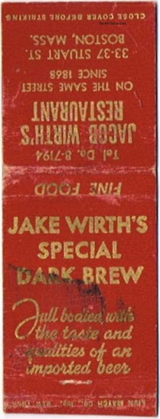 Jacob Wirth's Special Dark Brew