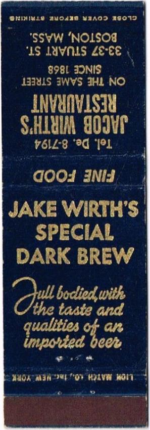 Jacob Wirth's Special Dark Brew