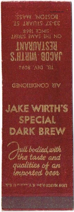 Jacob Wirth's Special Dark Brew