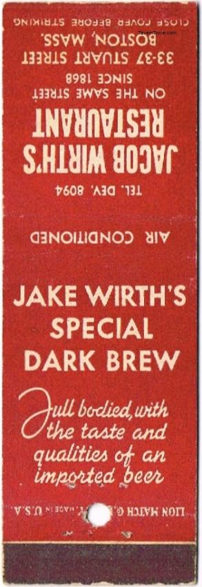 Jacob Wirth's Special Dark Brew