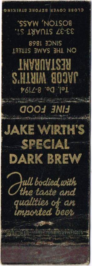 Jacob Wirth's Special Dark Brew
