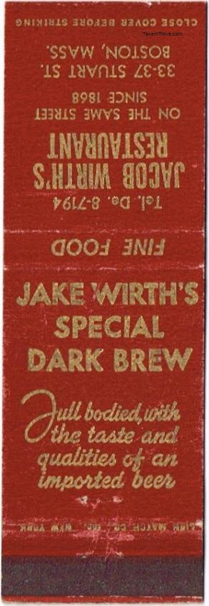 Jacob Wirth's Special Dark Brew