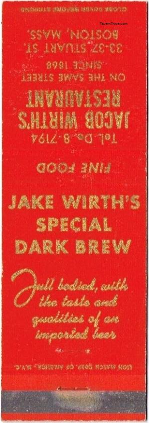 Jacob Wirth's Special Dark Brew