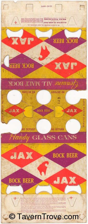 Jax Bock Beer (for 10oz Bottles)