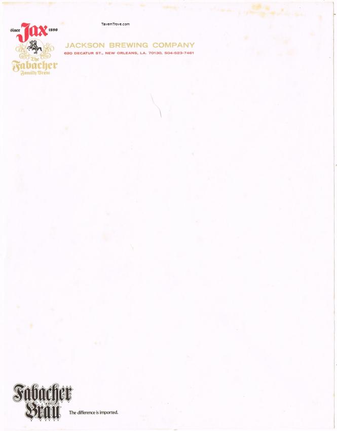 Jax/Fabacher Brau Beer