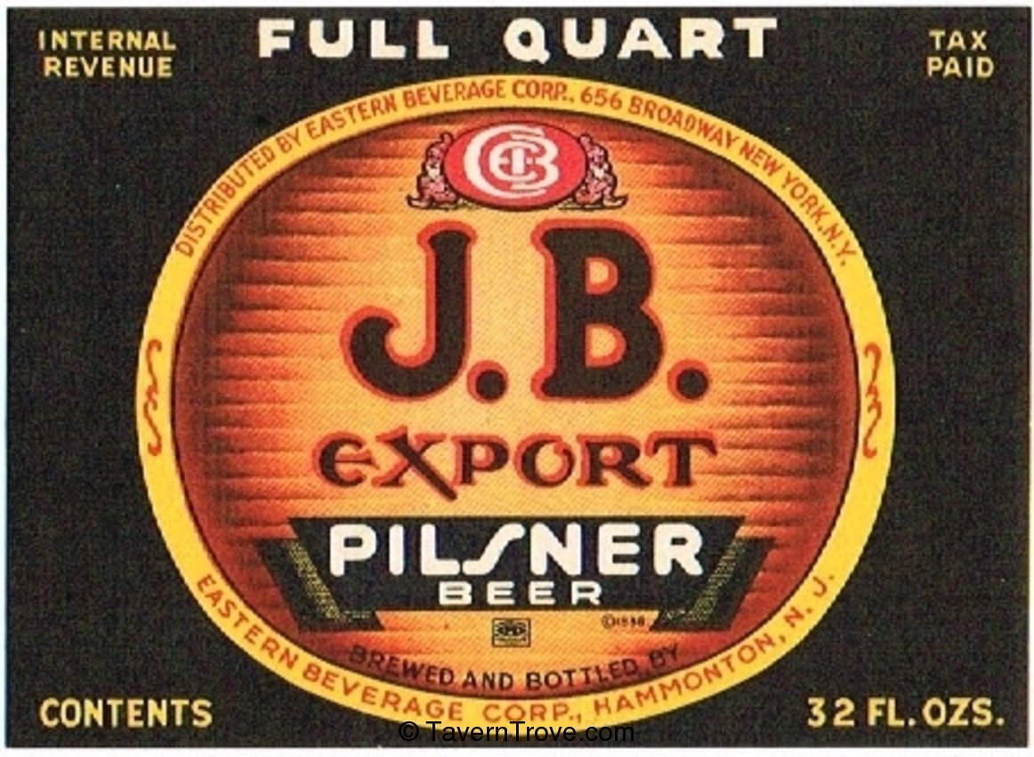 J.B. Export Pilsner Beer