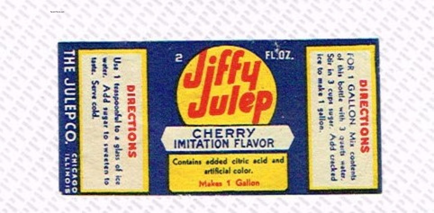 Jiffy Julep Cherry Soda Syrup Chicago Illinois 2oz