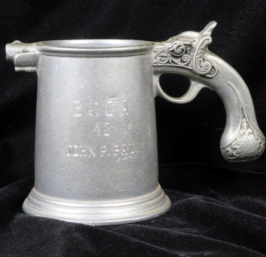 John Paul BCCA Member #42 Pewter Gun Mug