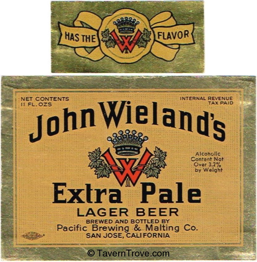 John Wieland's Extra Pale Lager Beer