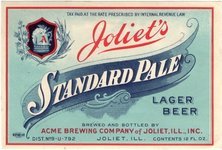 Joliet's Standard Pale Lager Beer
