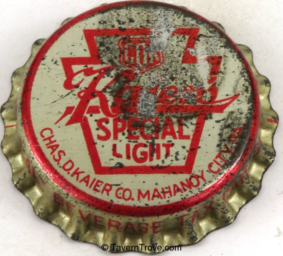 Kaier's Special Light Beer ~PA Tax (metallic)