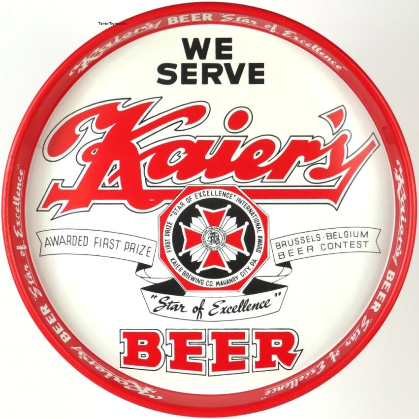 Kaier's Beer (tin, large rim wording)