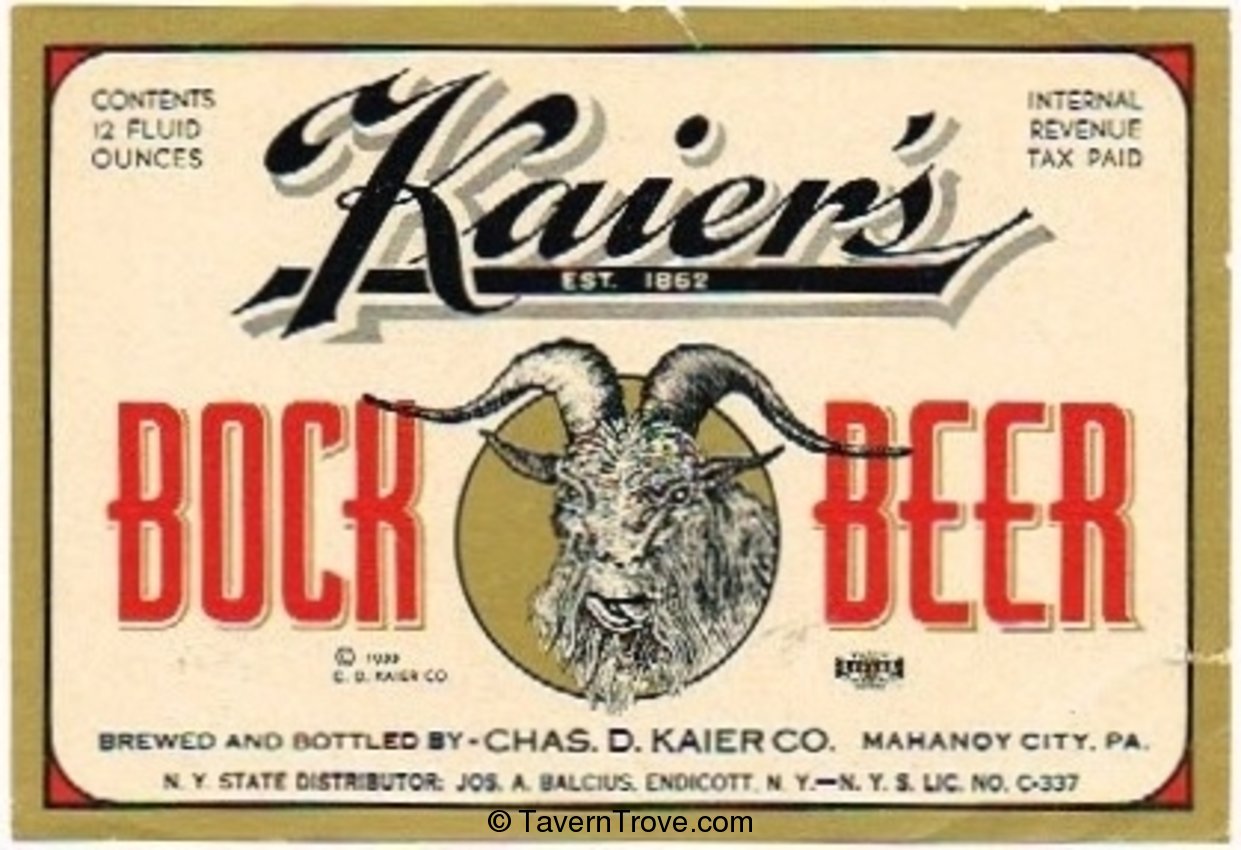 Kaier's Bock Beer
