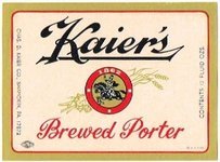 Kaier's Brewed Porter