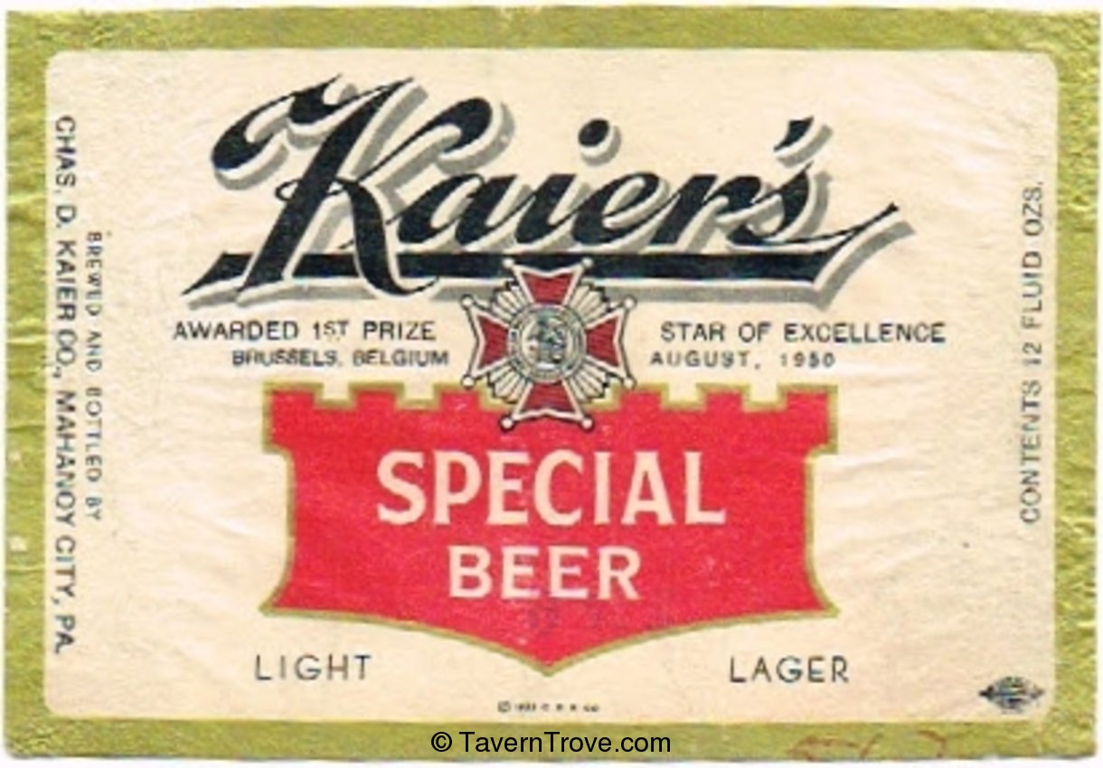 Kaier's Special Beer 