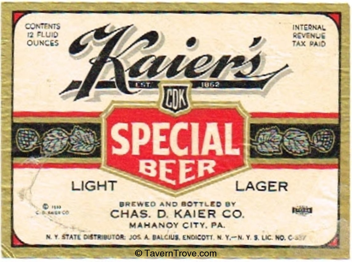 Kaier's Special Beer