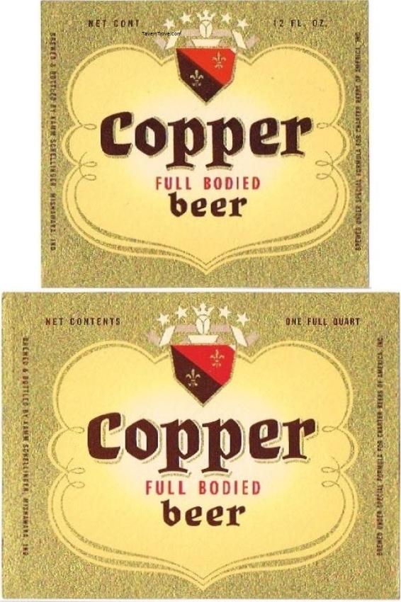 Kamm & Schellenger Copper Beer Lot of Two Label zxz