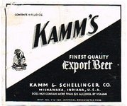 Kamm's Export Beer
