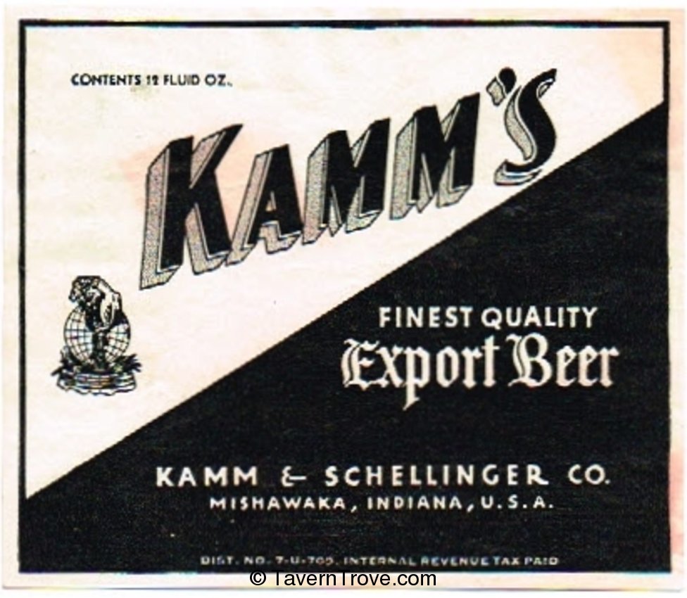 Kamm's Export Beer