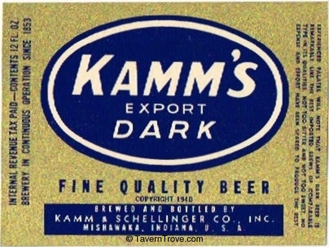 Kamm's Export Dark Beer