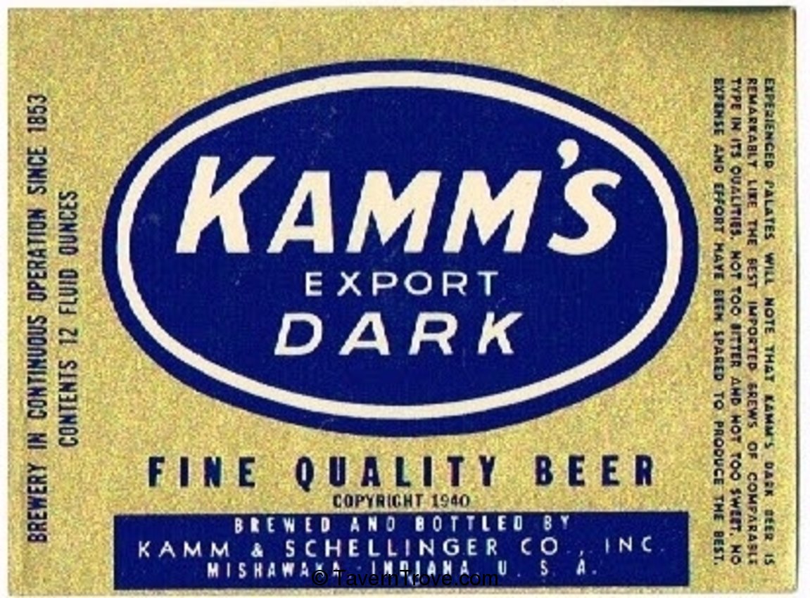 Kamm's Export Dark Beer