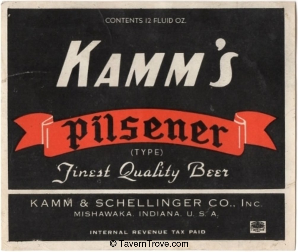 Kamm's Pilsener Beer