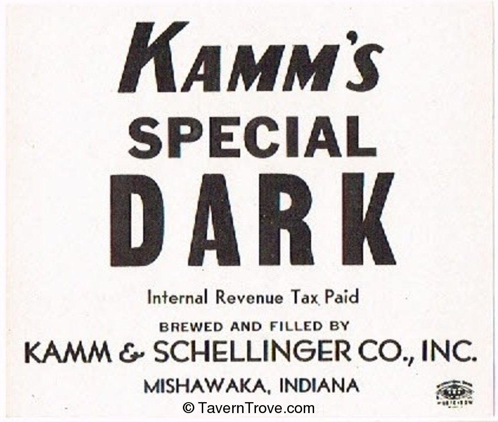 Kamm's Special Dark Beer