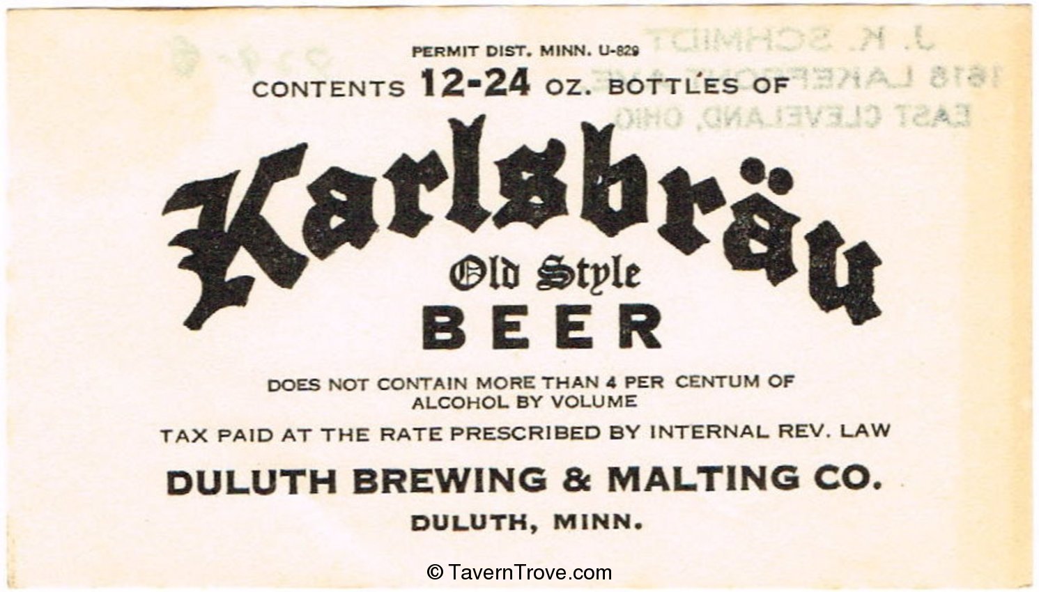 Karlsbrau Old Style Beer