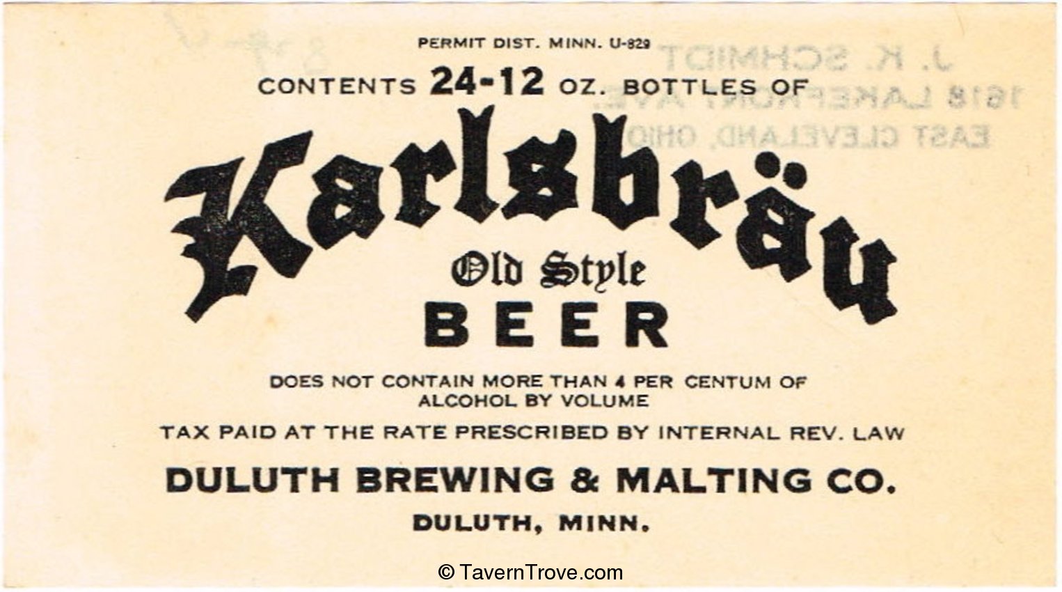 Karlsbrau Old Style Beer