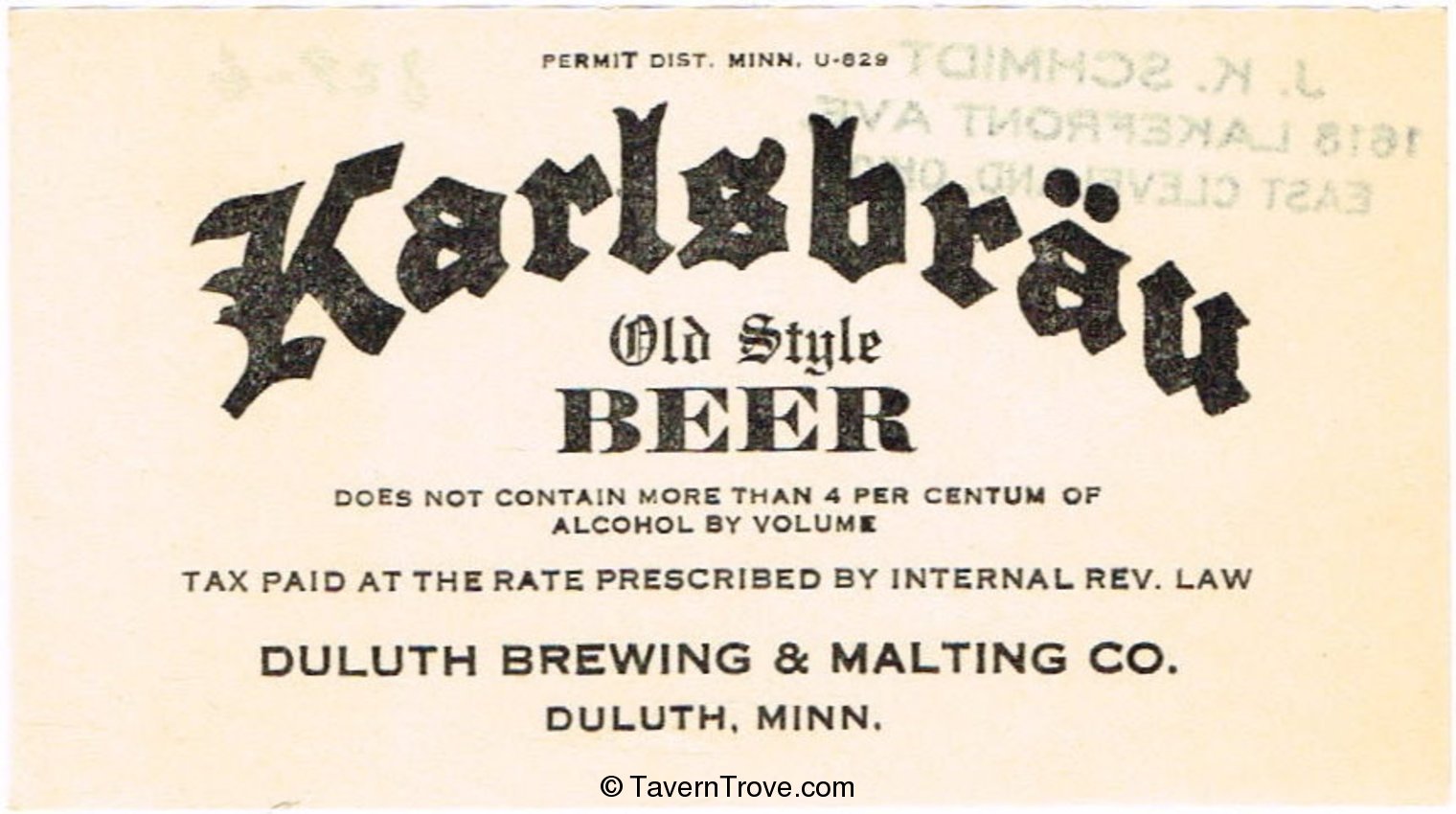Karlsbrau Old Style Beer
