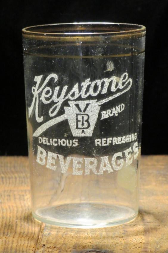Keystone Beverages 3½ Inch Etched Glass