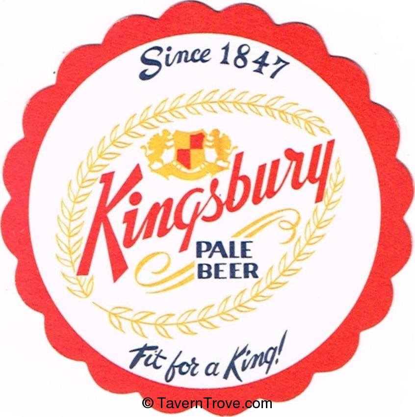 Item 46365 1959 Kingsbury Pale Beer Coaster WIKIN26