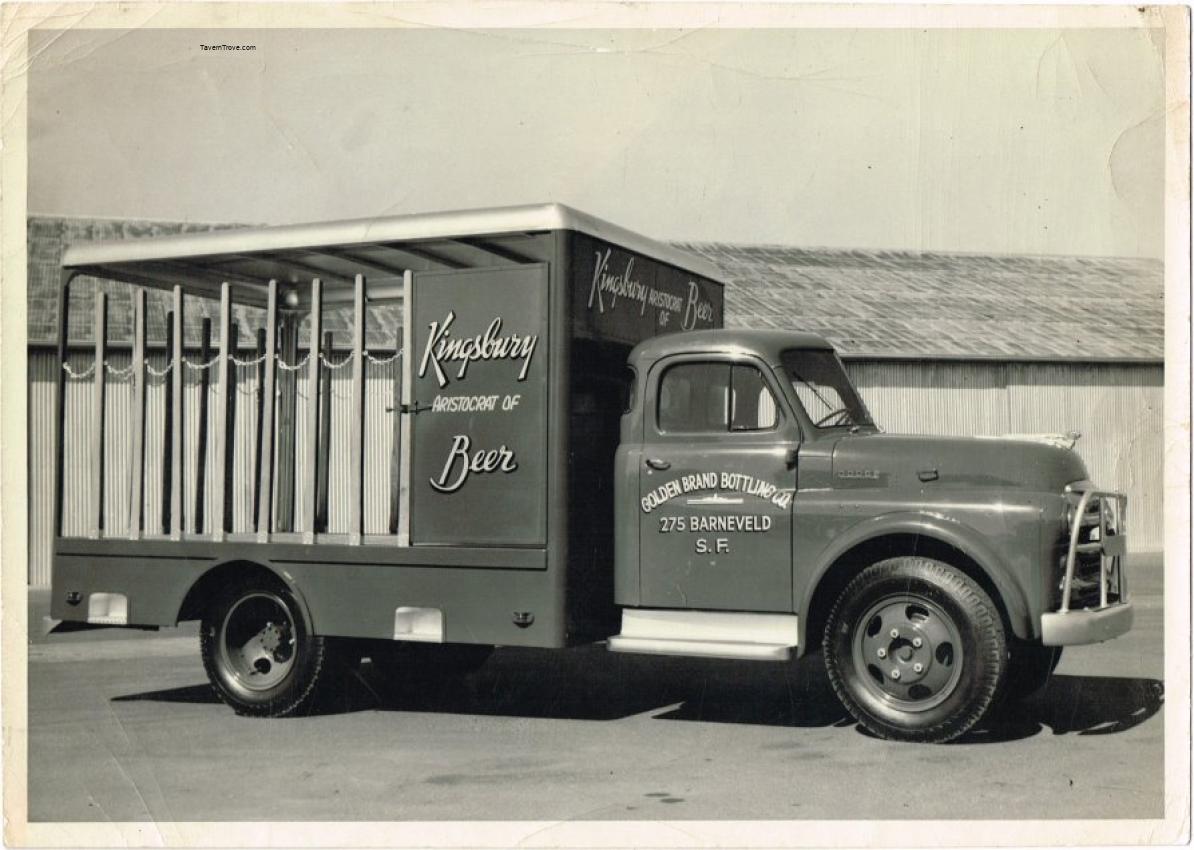 Kingsbury Beer Truck Golden Brand Bottling San Francisco California