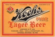 Koch's Fine Lager Beer