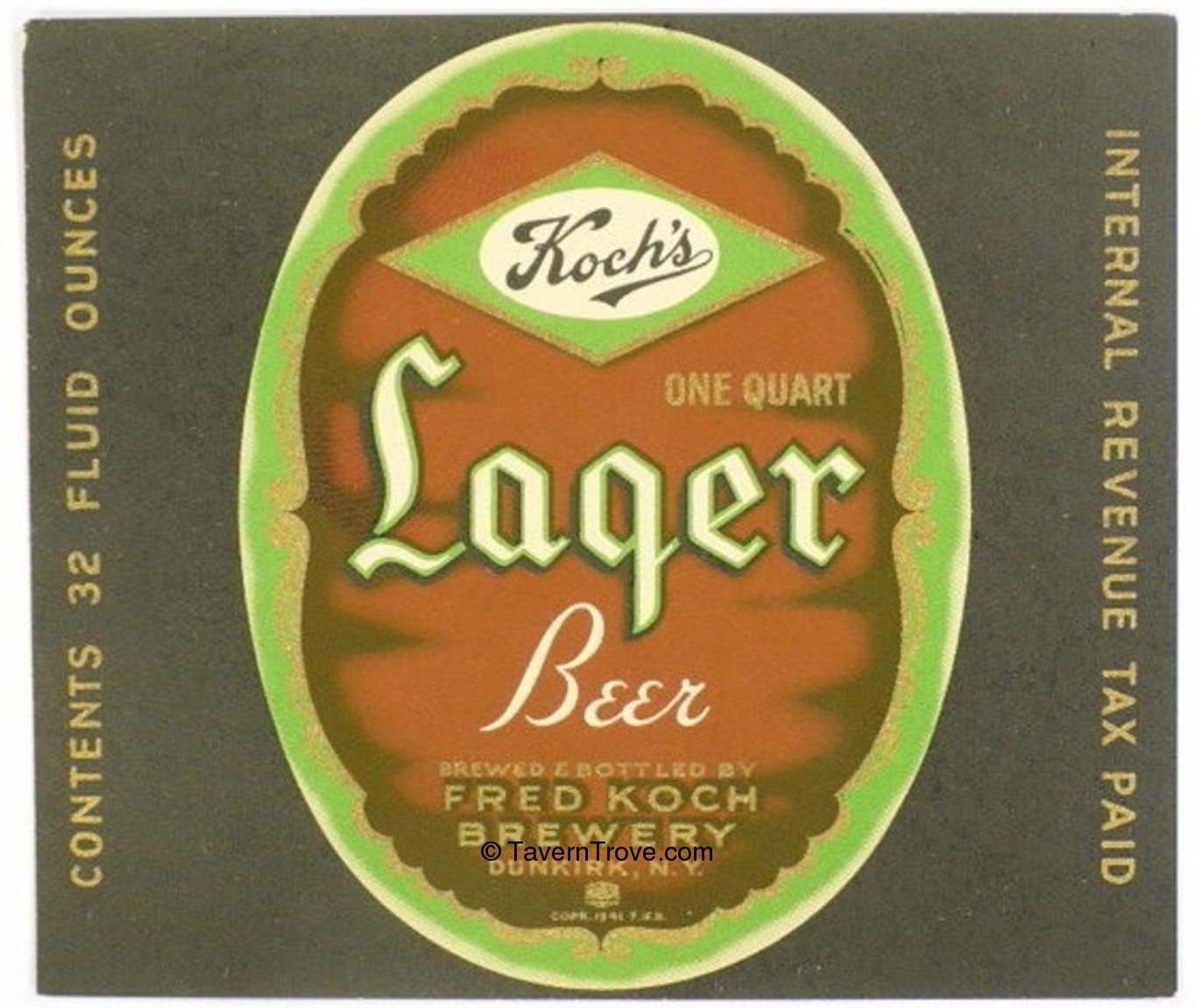 Item 2888 1945 Koch s Lager Label NY22 08V Item 2888 1945 Koch s Lager Label NY22 08V