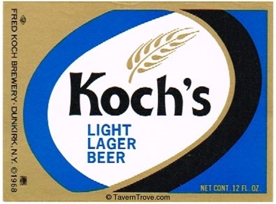 Koch's Light Lager Beer 