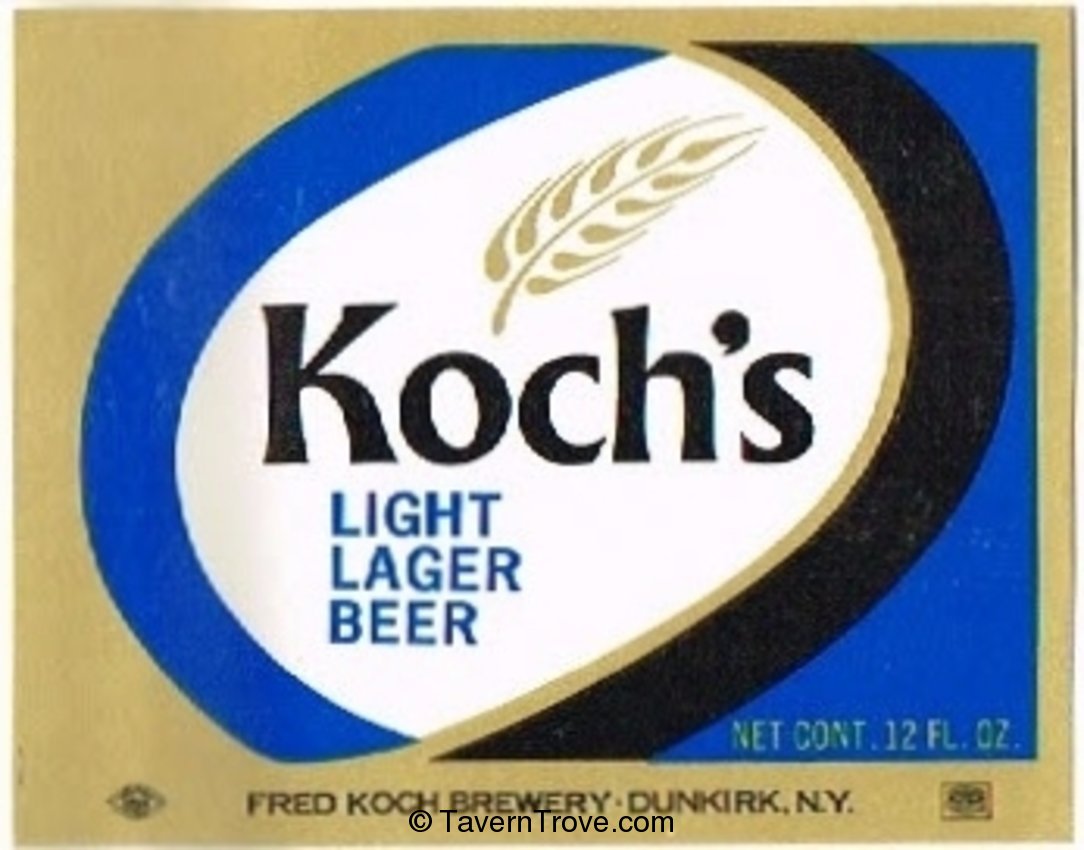 Koch's Light Lager Beer 